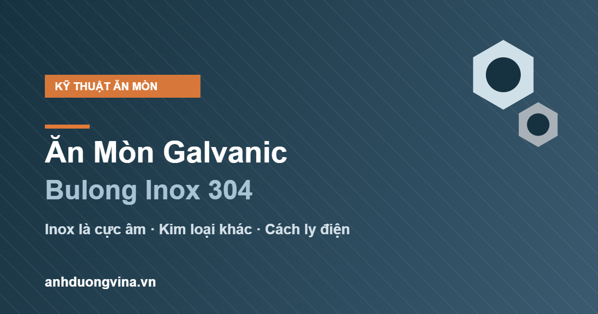 ăn mòn galvanic bulong inox 304