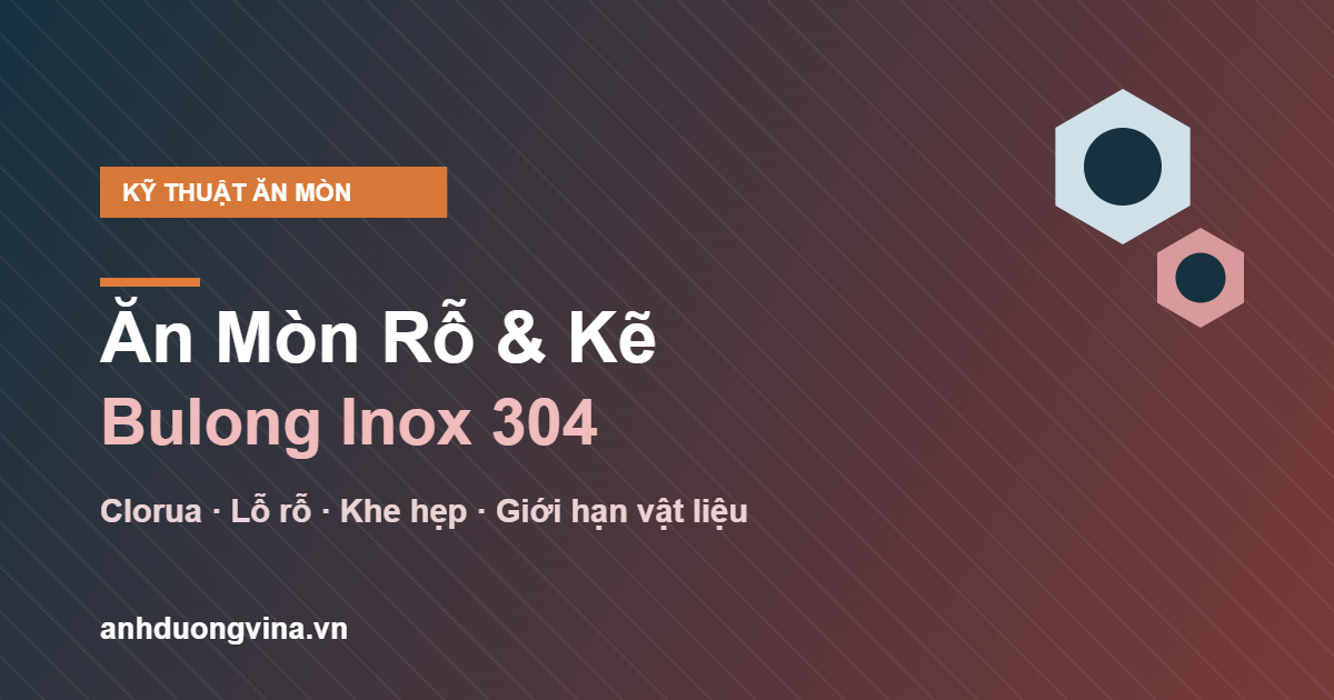 ăn mòn rỗ bulong inox 304