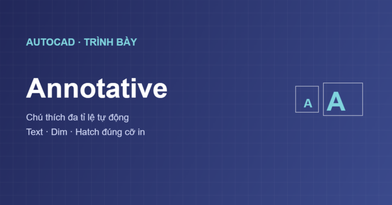 Annotative trong AutoCAD chú thích đa tỉ lệ