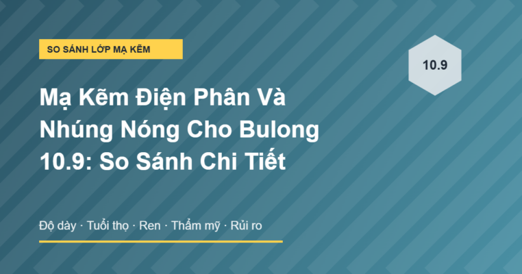So sánh mạ kẽm điện phân và nhúng nóng cho bulong 10.9