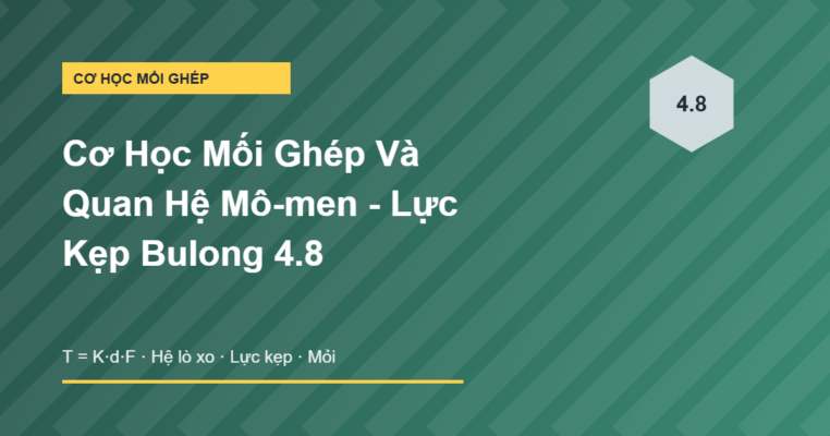 Cơ học mối ghép và quan hệ mô-men lực kẹp bulong mạ kẽm 4.8