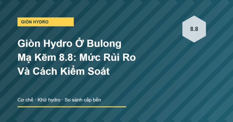 Giòn hydro ở bulong mạ kẽm 8.8 mức rủi ro và cách kiểm soát