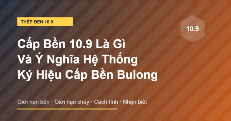 Cấp bền 10.9 của bulong lục giác thép đen