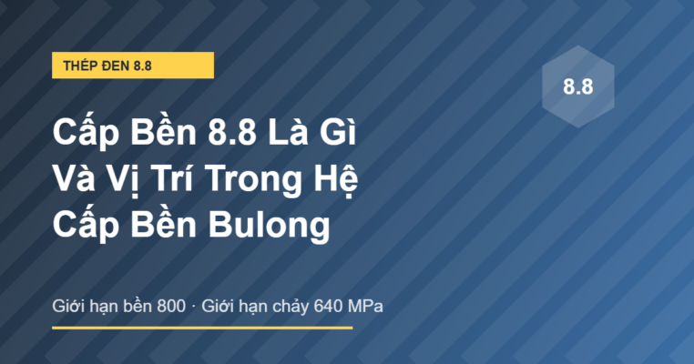 Cấp bền 8.8 của bulong lục giác thép đen