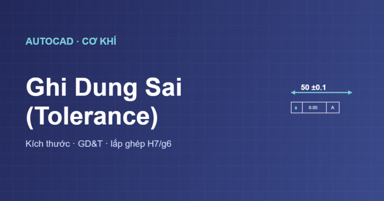 Cách ghi dung sai tolerance trong AutoCAD