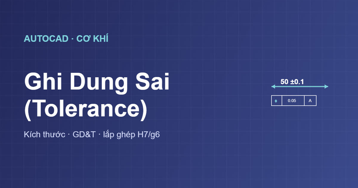 Cách ghi dung sai tolerance trong AutoCAD