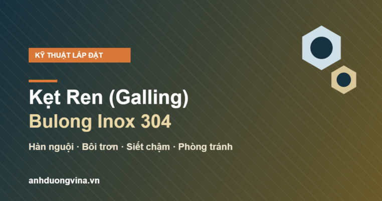 kẹt ren galling bulong inox 304