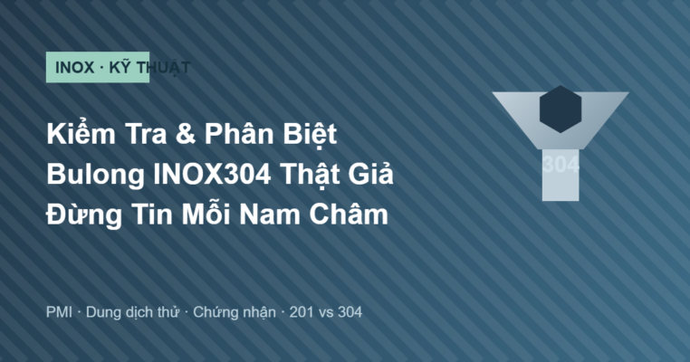 Kiểm tra và phân biệt bulong INOX304 thật giả
