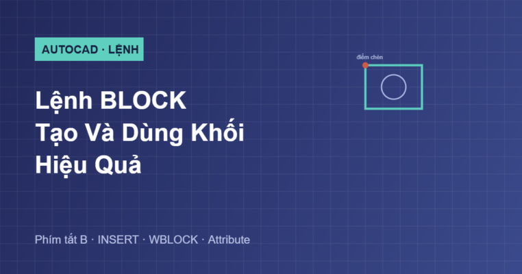 Hướng dẫn lệnh BLOCK tạo và dùng khối trong AutoCAD