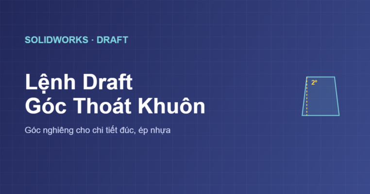 Lệnh Draft trong SolidWorks tạo góc thoát khuôn