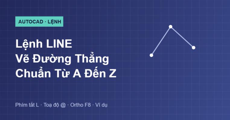 Hướng dẫn lệnh LINE vẽ đường thẳng trong AutoCAD