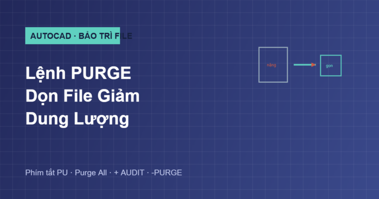 Hướng dẫn lệnh PURGE dọn file giảm dung lượng trong AutoCAD