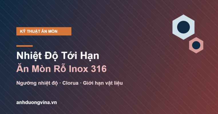 nhiệt độ tới hạn ăn mòn rỗ inox 316