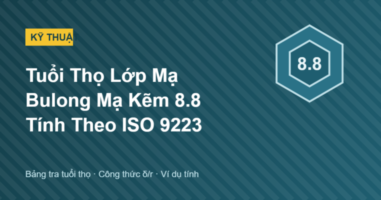 Tuổi thọ lớp mạ bulong mạ kẽm 8.8 tính theo ISO 9223