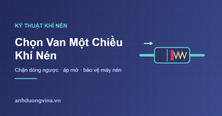 Chọn van một chiều khí nén