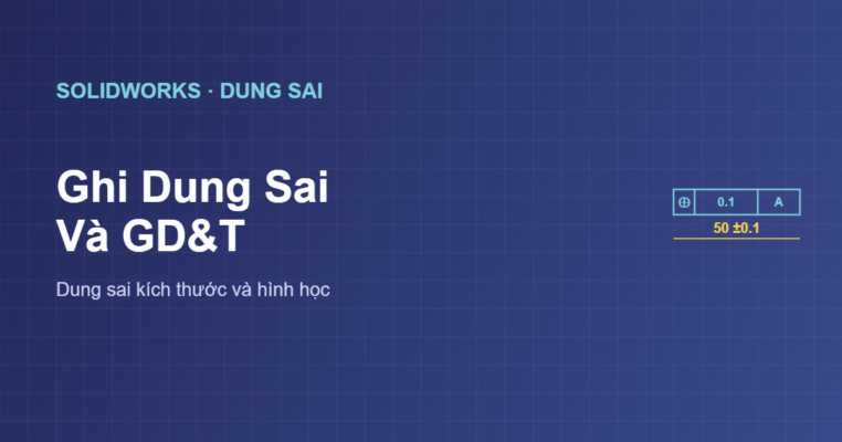 Ghi dung sai và GD&T trong bản vẽ SolidWorks
