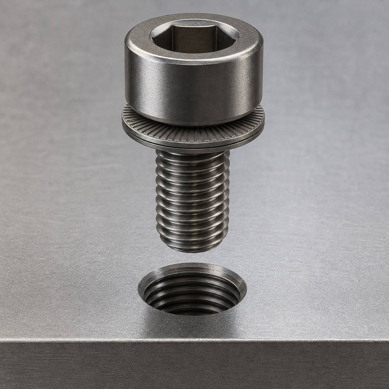 Cách lắp long đền chống xoay Inox 304 M14 đúng chiều dưới đầu bu lông