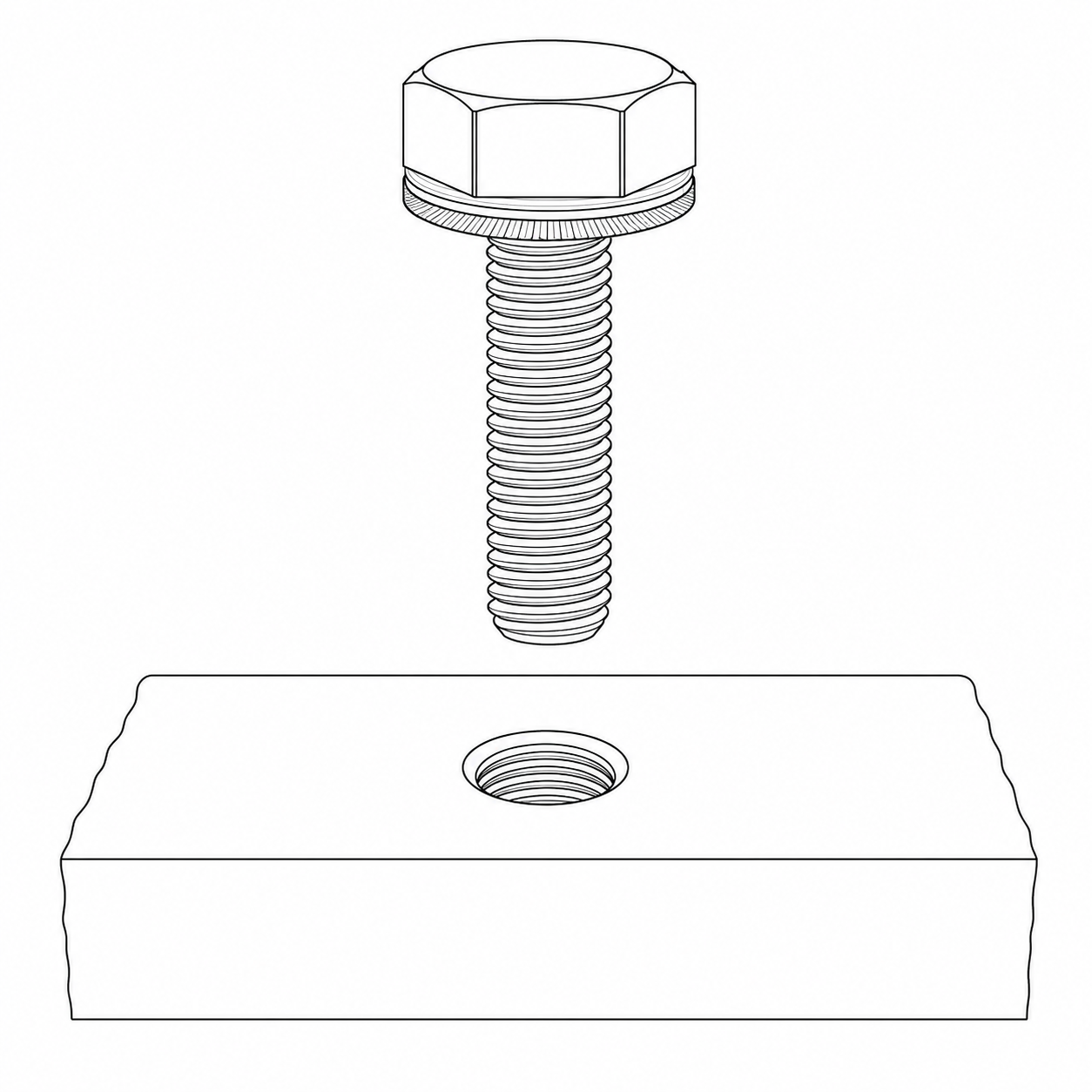 Cách lắp long đền chống xoay Inox 304 M22 đúng chiều dưới đầu bu lông