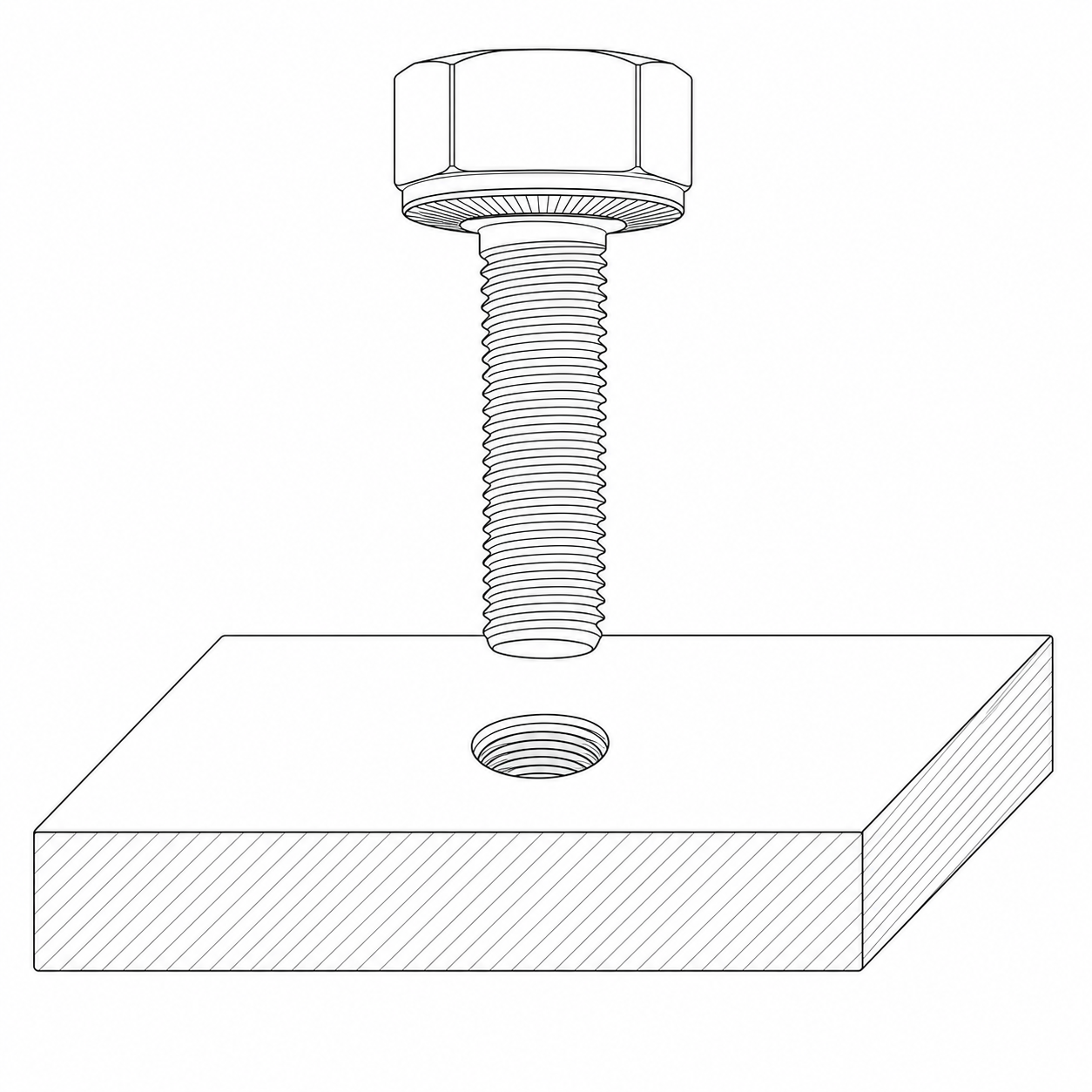 Cách lắp long đền chống xoay Inox 304 M27 đúng chiều dưới đầu bu lông