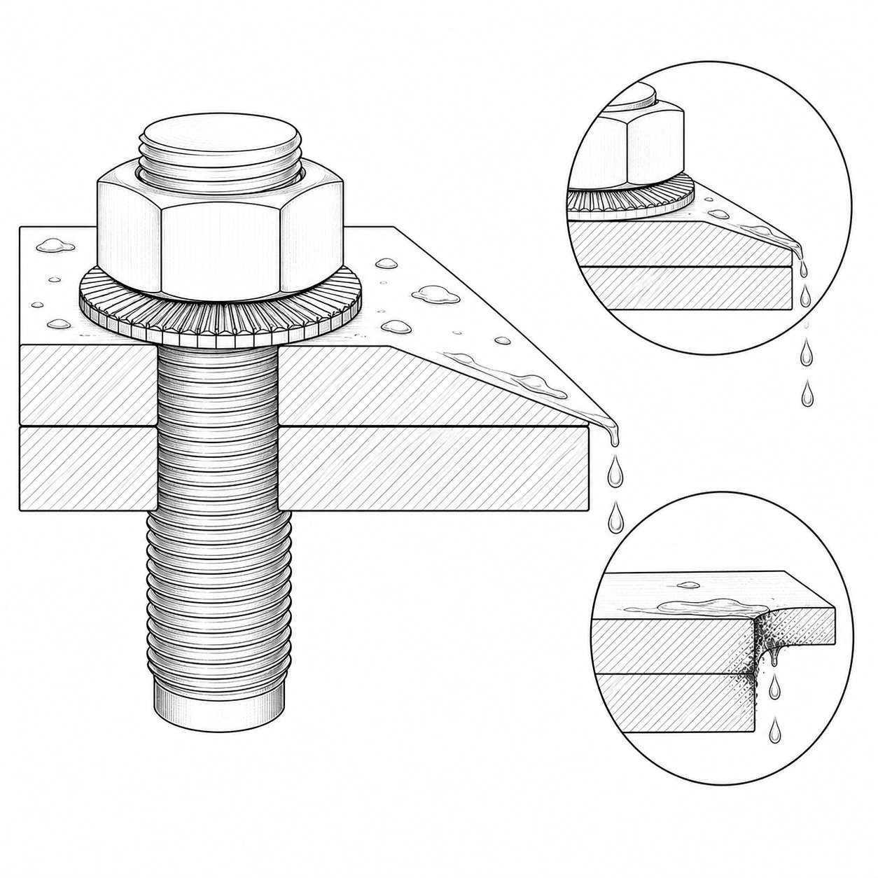 Phân tích ma sát bề mặt và vật liệu SUS304 của long đền chống xoay Inox 304 M30
