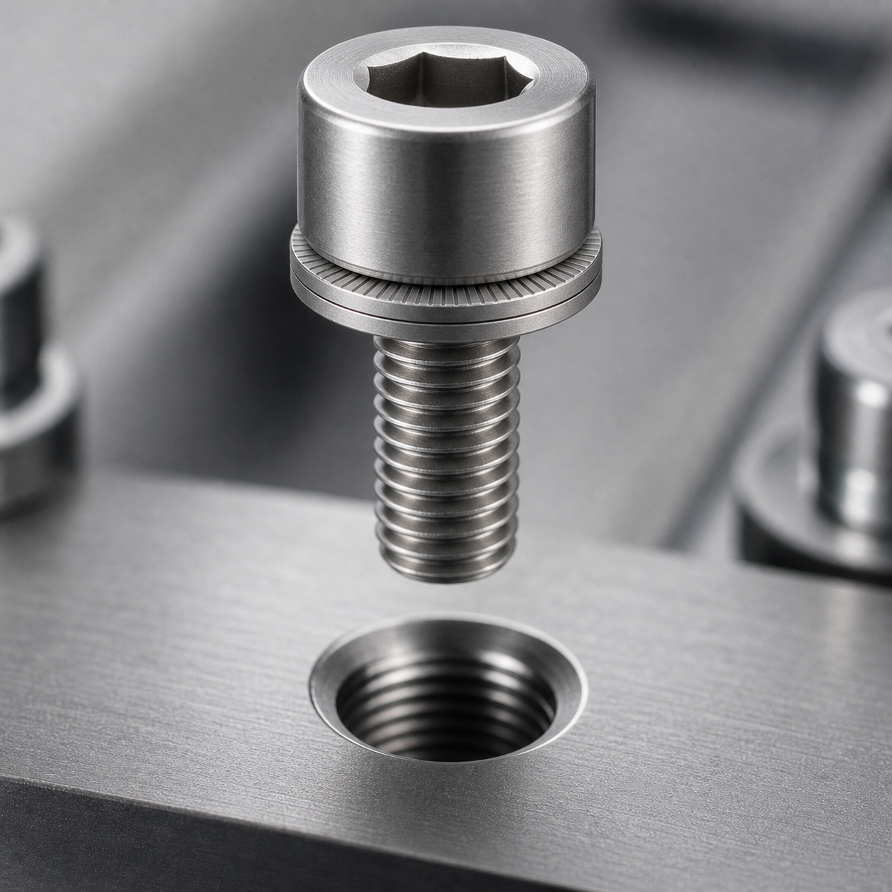Cách lắp long đền chống xoay Inox 304 M5 đúng chiều dưới đầu bu lông