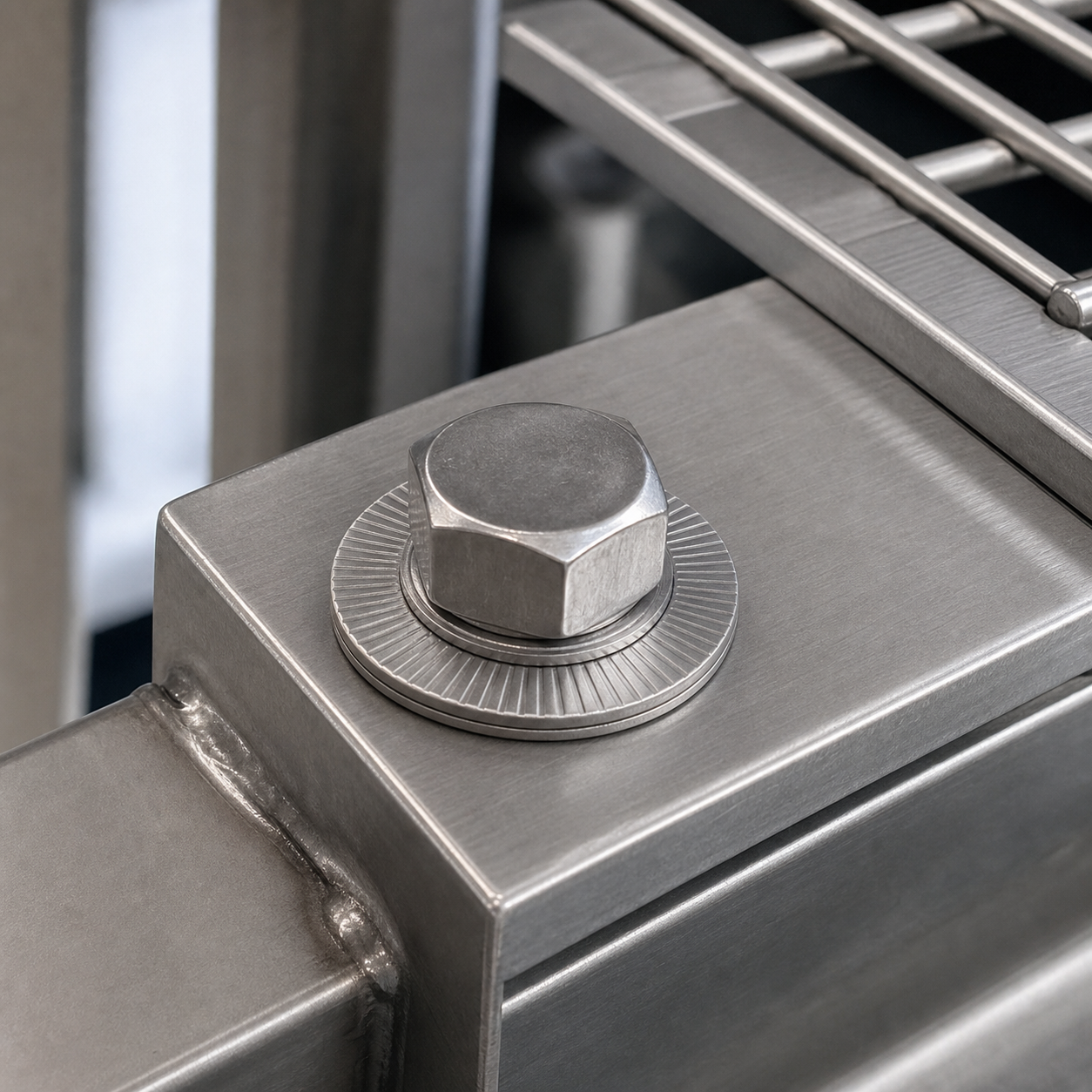 long đền chống xoay Inox 304 M8 giữ pát khung băng tải inox mô-đun